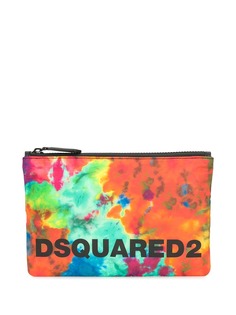 Dsquared2 tie-dye zipped pouch