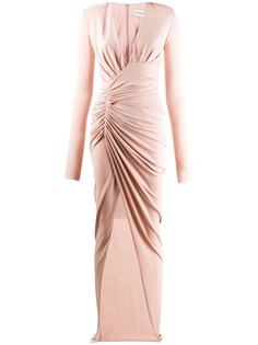 Alexandre Vauthier plunge-neck ruched gown