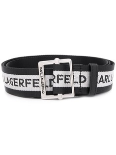 Karl Lagerfeld текстильный ремень с логотипом Karl