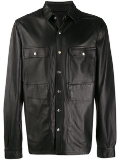 Rick Owens leather shirt jacket