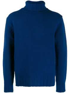 Closed ribbed turtleneck jumper