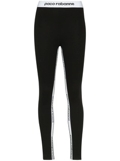 Paco Rabanne logo print leggings