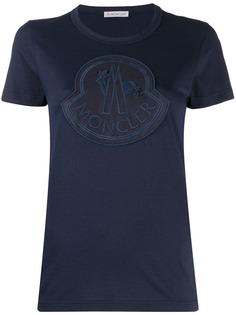 Moncler футболка с нашивкой-логотипом