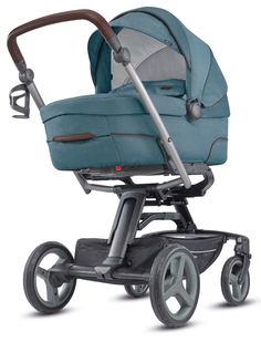 Коляска Inglesina Quad System 2в1 на шасси Quad Titanium Black Coffee Ascott Green, цвет: зелено-голубой