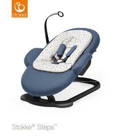 Шезлонг для стульчика Stokke Steps White Mountains, цвет: синий, белый