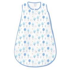 Спальный мешок SwaddleDesigns zzZipMe Sack Blue Forest, голубой