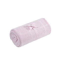 Плед для колыбели хлопковый 90х70 см, розовый Mothercare