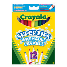 12 тонких фломастеров "Супертипс" ярких цветов Crayola
