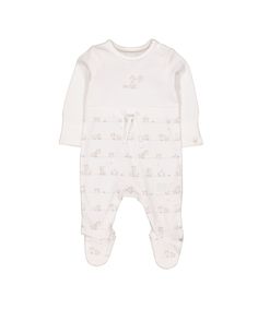 Комбинезон "Жирафик со слоненком", белый Mothercare
