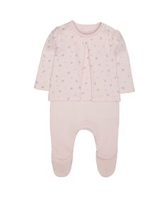 Комбинезон в цветочек и повязка на голову, розовый Mothercare