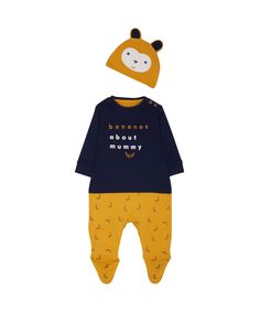Комбинезон "Обезьянка" и шапочка в комплекте Mothercare