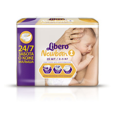 Подгузники LIBERO Newborn Baru (1) 2-5 кг, 26 шт.