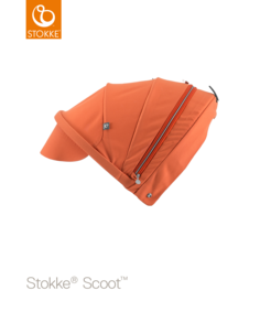 Сменный капюшон для коляски Stokke Scoot Orange, оранжевый