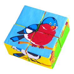 Игрушка Мякиши кубики «Собери картинку» (Птицы)
