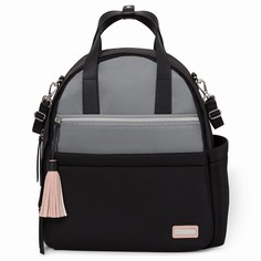 Рюкзак для мамы с аксессуарами Skip Hop Neoprene Diaper Backpack Black, Grey, цвет: черный, серый
