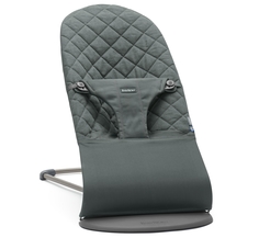 Кресло-шезлонг BabyBjorn Cotton Oganic, серо-зеленый