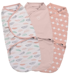 Конверты на липучке SwaddleMe, розовый, S/M, 3 шт. Summer Infant