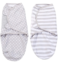 Конверты на липучке SwaddleMe, серый, S/M, 2 шт. Summer Infant