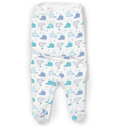 Конверт для пеленания SwaddleMe Footsie "Киты", S Summer Infant