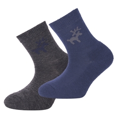 Носки детские Janus, 2 шт., цвет: черный/темно-серый