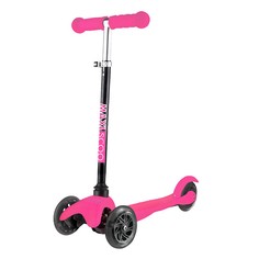 Самокат Maxiscoo Baby со светящимися колесами, цвет: розовый