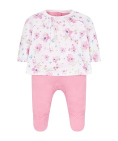 Комбинезон "Цветочки", цвет: розовый Mothercare