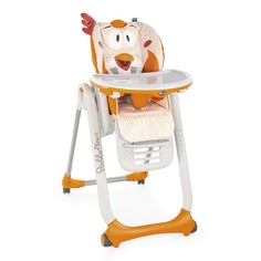 Стульчик для кормления Chicco Polly 2 Start "Цыпленок", цвет: серый, оранжевый