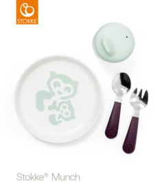 Набор детской посуды Stokke Munch Essentials, Soft Mint, мятный