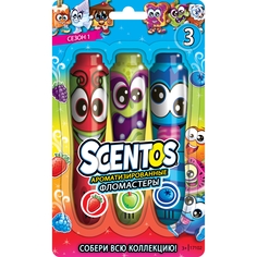 Набор ароматизированных фломастеров Scentos, 3 шт. в упаковке