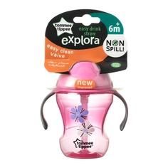 Чашка-непроливайка TOMMEE TIPPEE EXPLORA Easy Drink с трубочкой, PINK