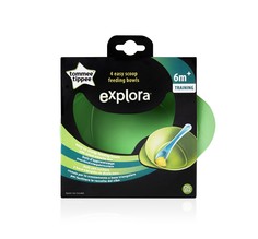 Набор глубоких тарелочек Tommee Tippee, 4 шт. , цвет: зеленый