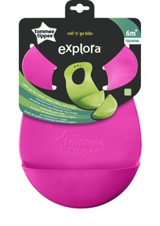 Гибкий нагрудник Tommee Tippee Explora, цвет: розовый