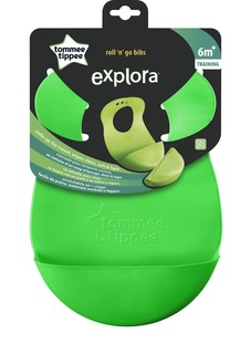 Гибкий нагрудник Tommee Tippee Explora, цвет: зеленый