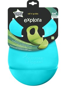 Гибкий нагрудник Tommee Tippee Explora, цвет: бирюзовый