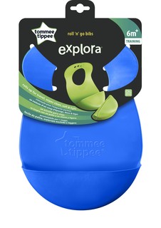 Гибкий нагрудник Tommee Tippee Explora, цвет: голубой