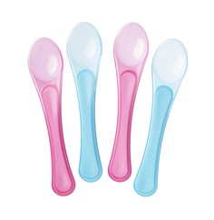 Ложечки Tommee Tippee, 4 шт., цвет: розовый, голубой