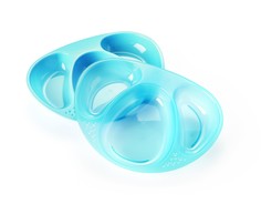 Трёхсекционные тарелочки Tommee Tippee 2 шт., цвет: голубой