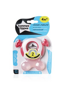 Прорезыватель Tommee Tippee "Вторая стадия", цвет: розовый, белый