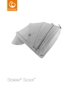 Сменный капюшон для коляски Stokke Scoot Grey Melange, серый меланж