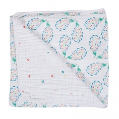 Одеяло муслиновое Bebe au Lait Peacocks and Pansies,122x122 см