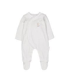 Комбинезон "Жираф" велюровый, белый Mothercare