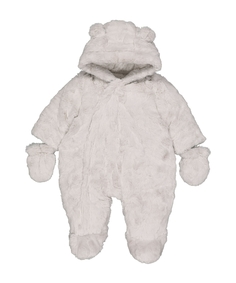 Комбинезон с искусственным мехом, серый Mothercare