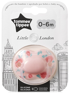 Пустышка силиконовая TOMMEE TIPPEE "Лондон", 0-6 мес.