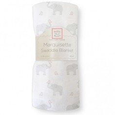 Пеленка детская тонкая SwaddleDesigns Маркизет PP Elephant/Chickies, цвет: розовый