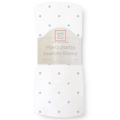 Пеленка тонкая SwaddleDesigns Маркизет Blue Dottie Star