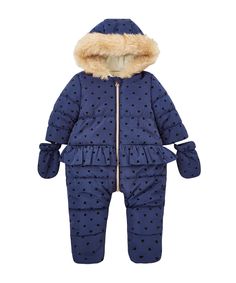 Комбинезон на велюровой подкладке, синий Mothercare