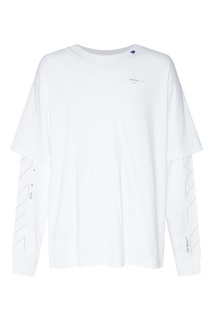 Двухслойный белый лонгслив Off White