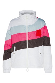 Пуховик с разноцветными полосками Off White