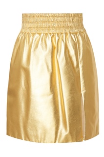 Золотистая юбка из кожи Miu Miu