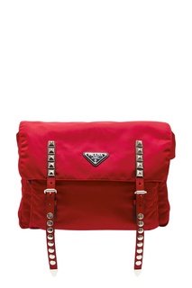 Красная сумка на пояс Black Nylon Prada